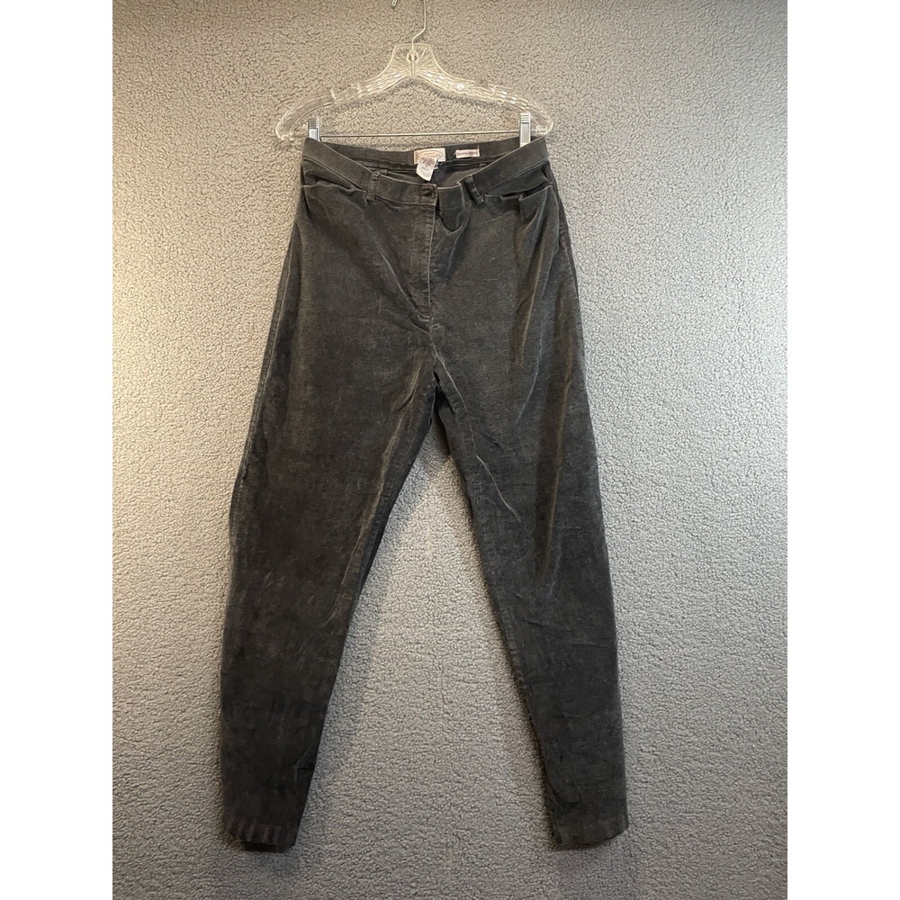 Northern Reflections Black Corduroy Ankle Pants Straight Leg‎ Stretch Women's 14